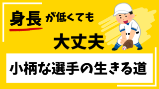 【少年野球】背が低い選手の練習方法と生きる道はコレだ！元甲子園球児が徹底解説 